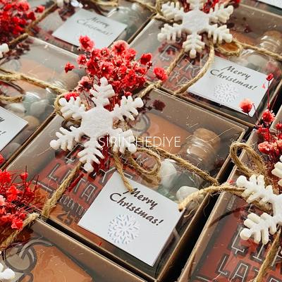 Sıcak Çikolata ve Şişede Çakıltaşı Çikolata Yılbaşı Hediyelikleri