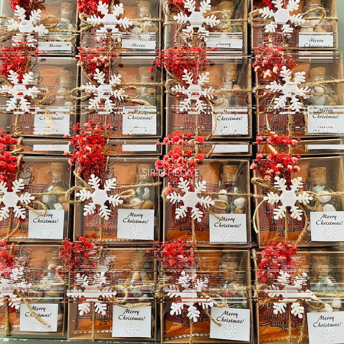 Sıcak Çikolata ve Şişede Çakıltaşı Çikolata Yılbaşı Hediyelikleri