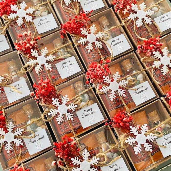 Sıcak Çikolata ve Şişede Çakıltaşı Çikolata Yılbaşı Hediyelikleri