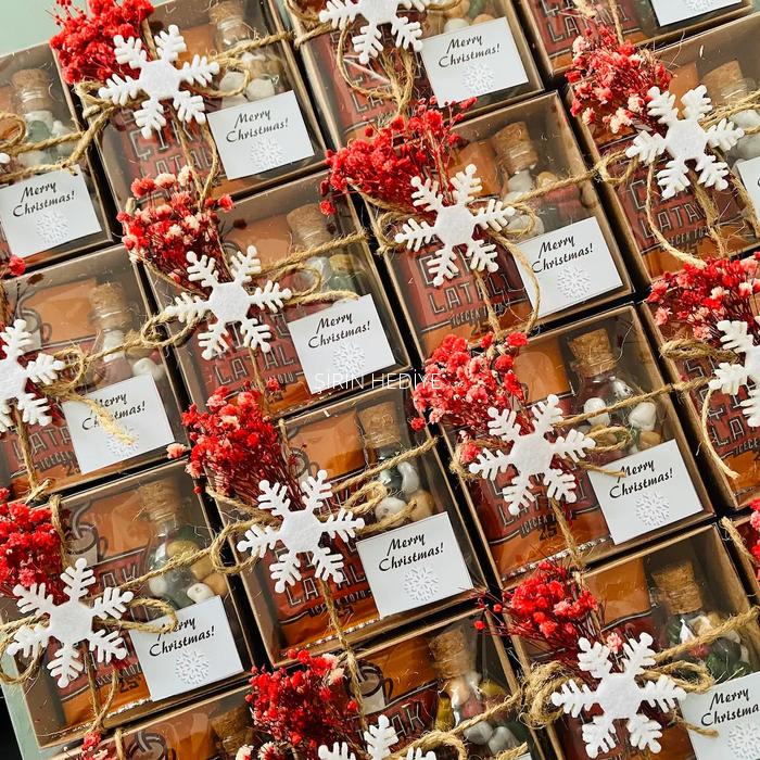 Sıcak Çikolata ve Şişede Çakıltaşı Çikolata Yılbaşı Hediyelikleri