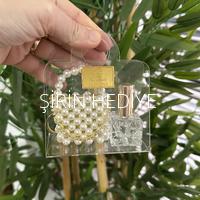 Mika Çanta içinde İnci Anahtarlık, Çikolata, Kristal Şişede Sprey Kolonya Seti