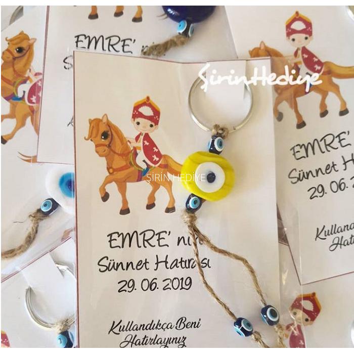 NAZAR ANAHTARLIK SÜNNET DOĞUM HEDİYELİK HASTANE SÜSÜ HEDİYESİ