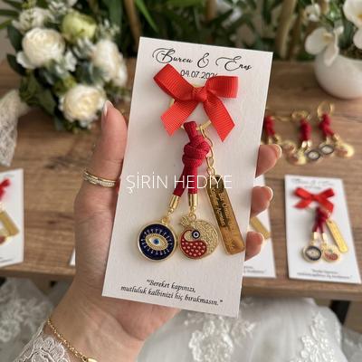 Nar - Nazar Model Kartlı Charm Anahtarlık