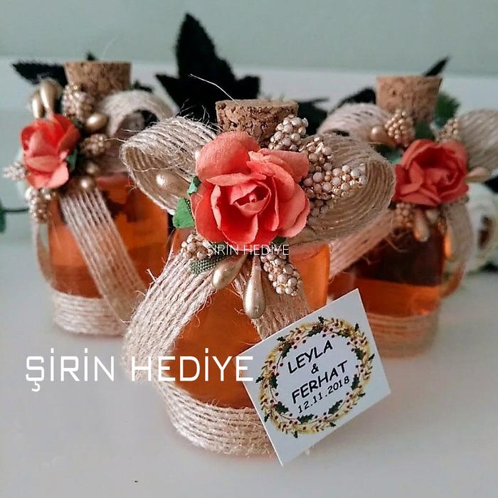 Nikah Nişan Söz Doğum Günü Kolonya Şişesi Dağıtmalık Hediyelikler