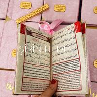 Pembe Renk Asetat Kutuda Kişiye Özel Kadife Yasin Kitabı Tesbih Seti Hediyelikleri