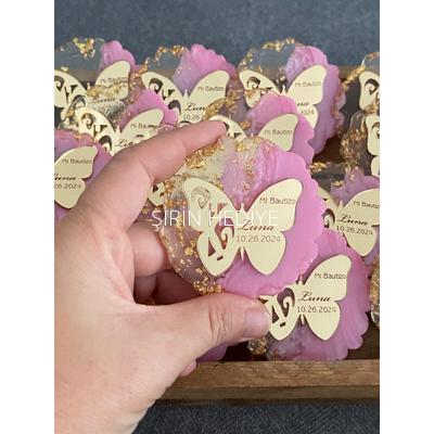 Pleksi Kelebek Epoksi Magnet Nişan Hediyelikleri