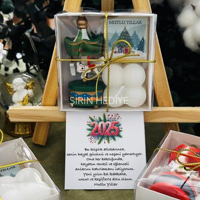 Renkli Ahşap Atlı Karınca Mum Çikolata Seti