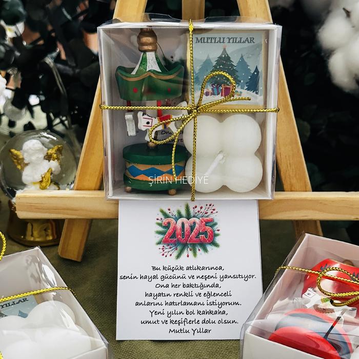 Renkli Ahşap Atlı Karınca Mum Çikolata Seti