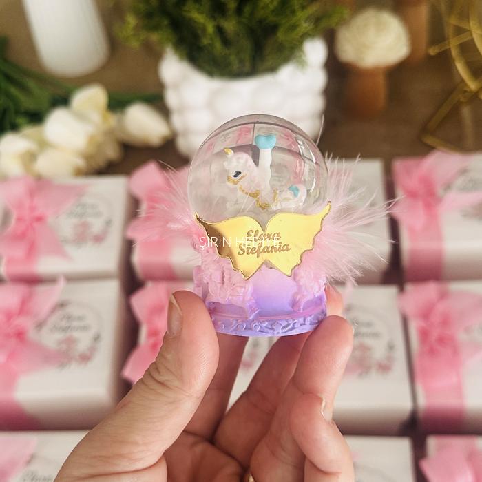 Unicorn Kar Küresi Özel Kutusunda Hediye Kutusu