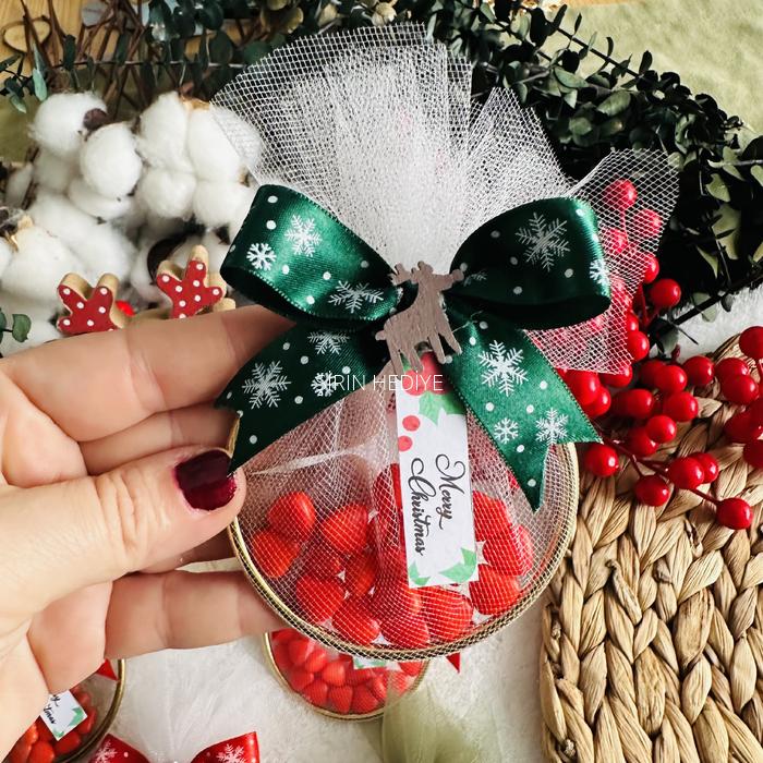 Yeni Yıla Özel Halka İçinde Kalp Şeker Hediyesi