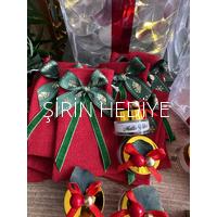 Yılbaşı Kesesi içinde Süslenmiş Cam Krem Kavanoz Set