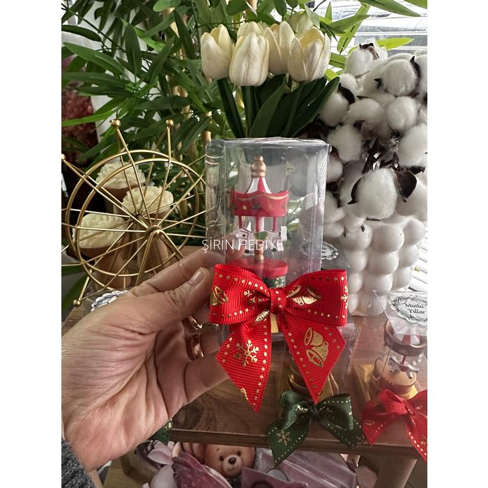 Yılbaşı Özel Ahşap Magnet Atlı Karınca Kutusu