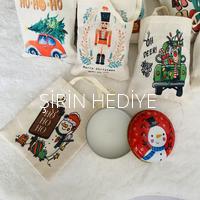 Yılbaşı Temalı Çanta ve Figürlü Teneke Mum Set Hediyesi
