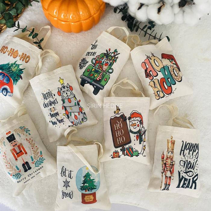 Yılbaşı Temalı Çanta ve Figürlü Teneke Mum Set Hediyesi