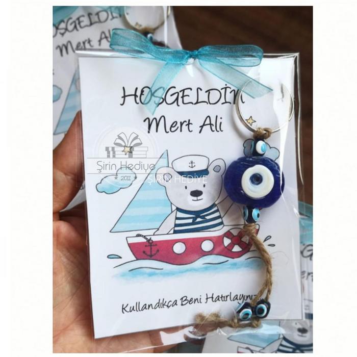 DENİZCİ NAZAR BONCUKLU ANAHTARLIK BEBEK DOĞUM GÜNÜ DENİZCİ NAZAR BONCUKLU ANAHTARLIK BEBEK DOĞUM GÜNÜ