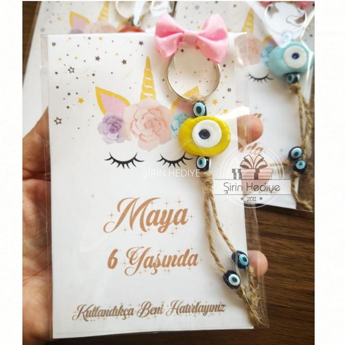 UNİCORN FİYONKLUNAZAR BONCUKLU ANAHTARLIK BEBEK DOĞUM GÜNÜ UNİCORN FİYONKLUNAZAR BONCUKLU ANAHTARLIK BEBEK DOĞUM GÜNÜ